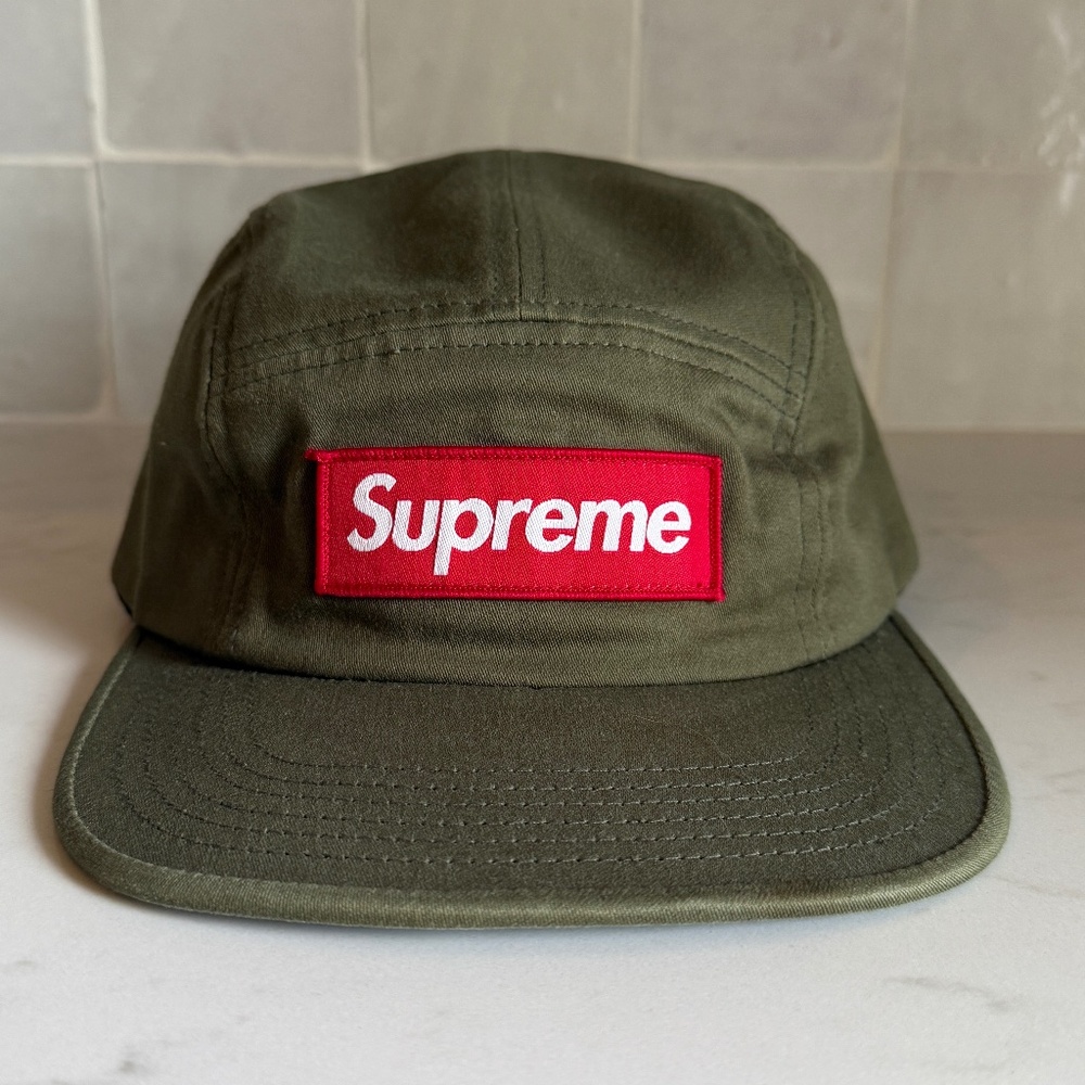 Supreme Olive Green Red Logo Utility Camp Cap 5 Panel Spring Summer 2013 SS13